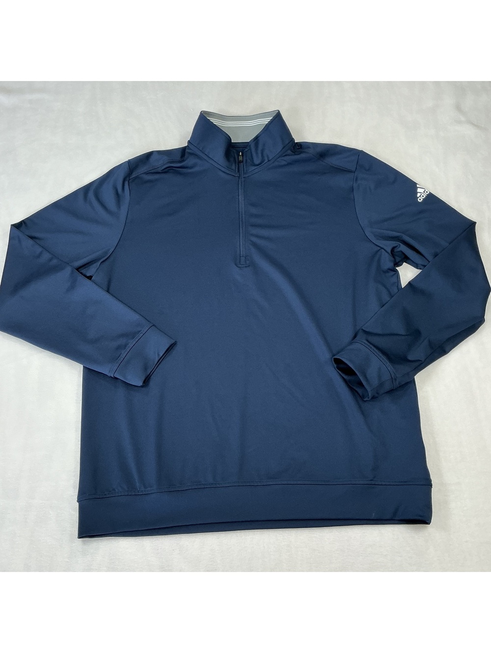 Adidas Golf 1/4 Zip Pullover Mens Large Blue Long Sleeve Athletic Jacket‎